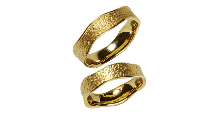 05210+05211-wedding rings, gold 750